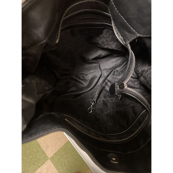 MICHAEL KORS Isabel Large Convertible Shoulder Bag Black Leather Snake Skin  - Picture 13 of 14